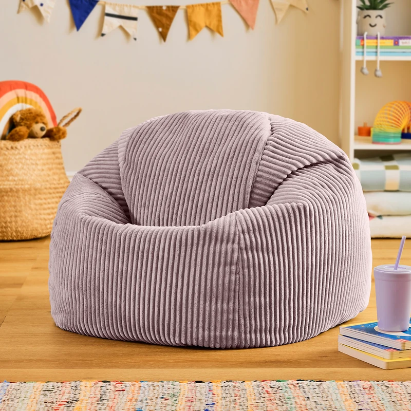 Kids Kingston Cord Classic Bean Bag - Lavender