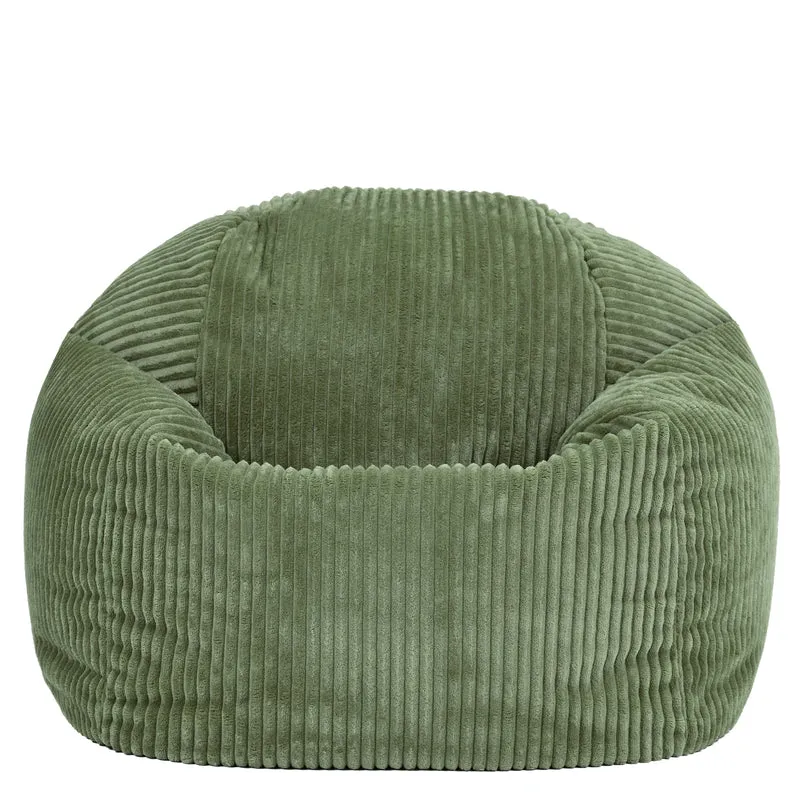 Kids Kingston Cord Classic Bean Bag - Sage Green