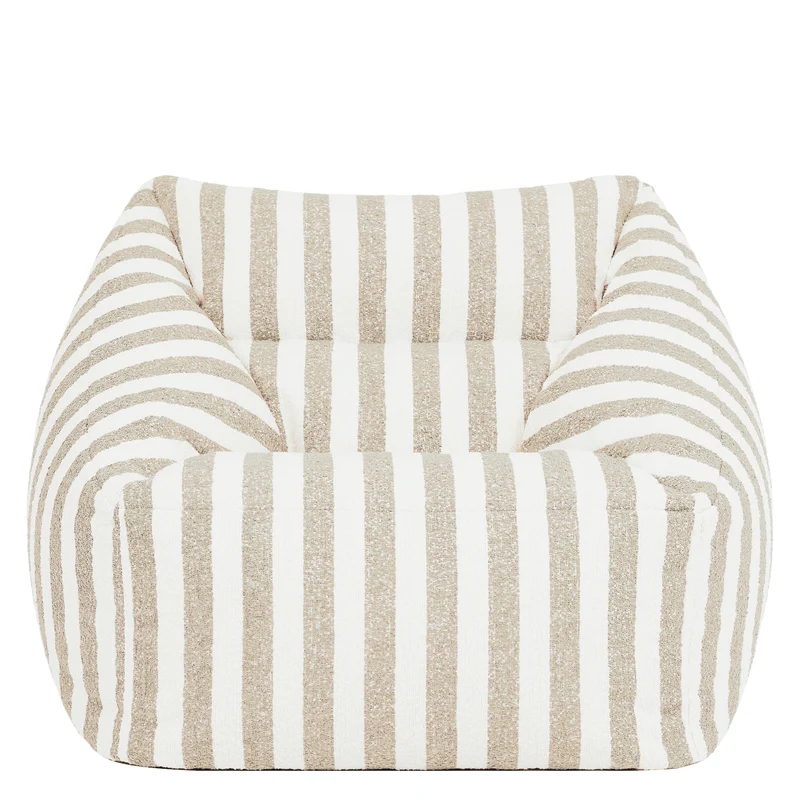 Natalia Bouclé-Sessel im Streifen-Design – Natur