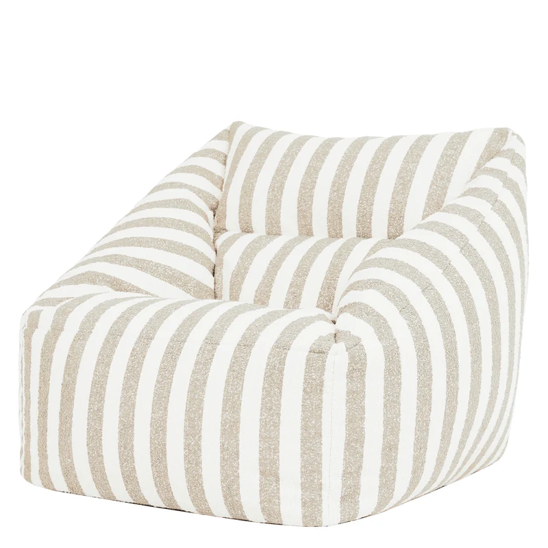Natalia Bouclé-Sessel im Streifen-Design – Natur