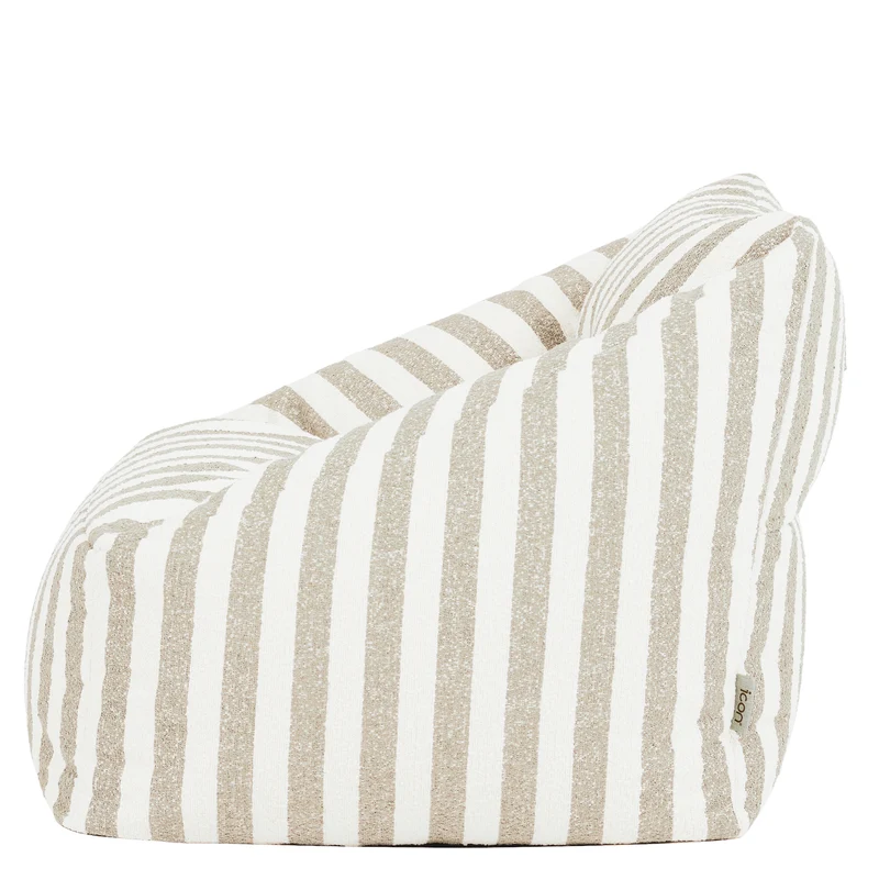 Natalia Bouclé-Sessel im Streifen-Design – Natur