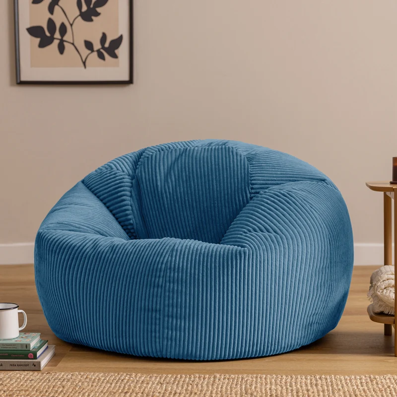 Kingston XL Cord Classic Sitzsack - Denimblau