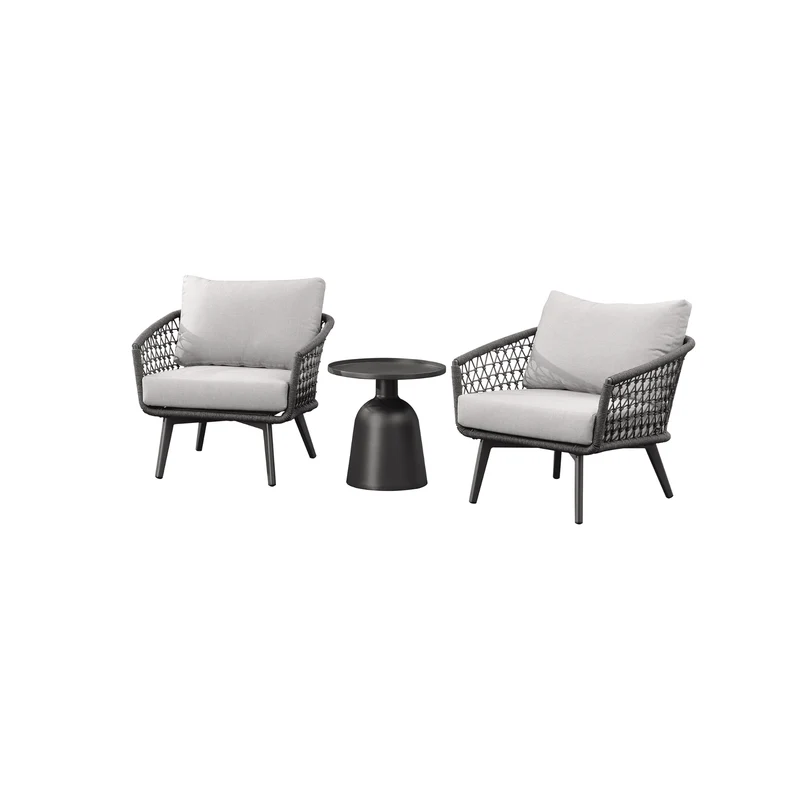 Boender Outdoor Bali tuinset 2 personen 3-delig aluminium met ropes