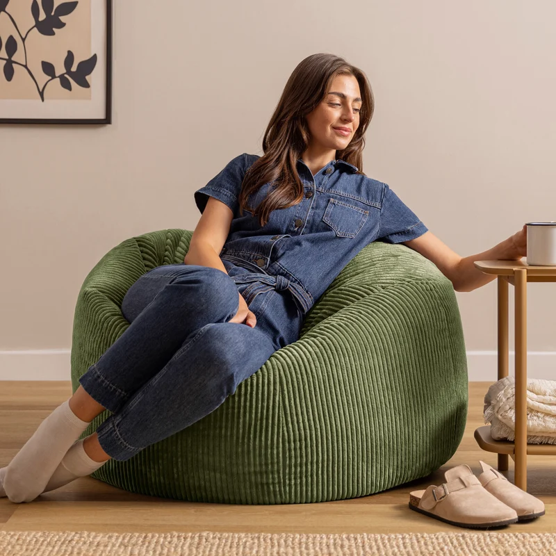 Kingston XL Cord Classic Sitzsack - Salbeigrün