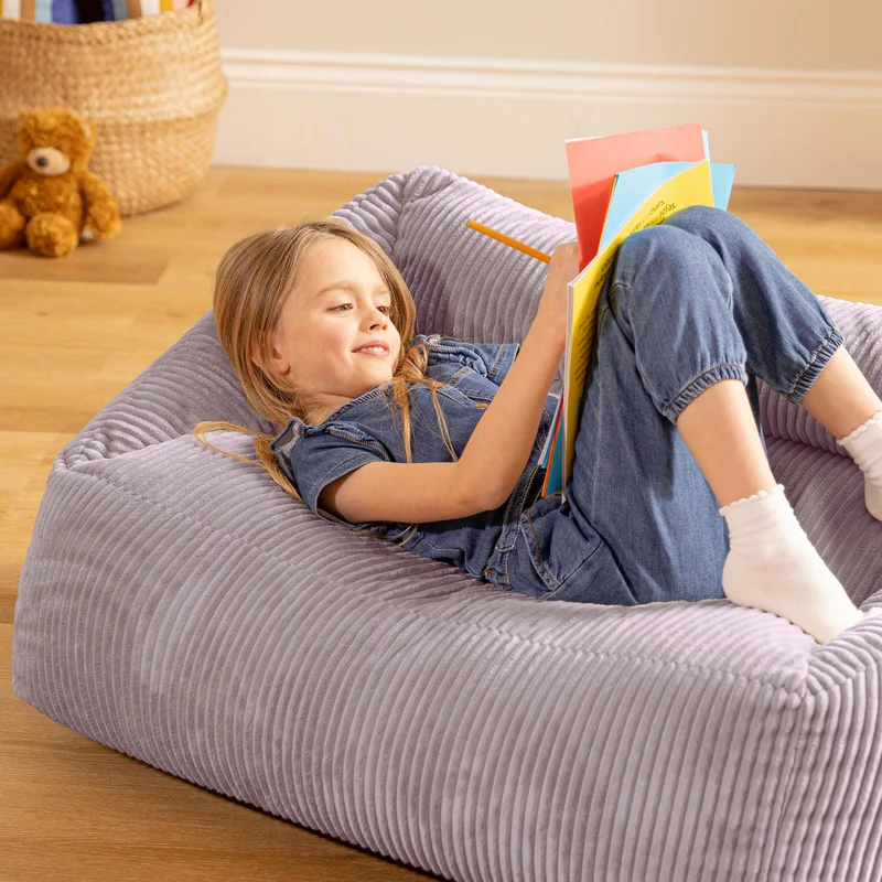 Cecilia Cord Sitzsack-Sofa für Kinder - Lavendel