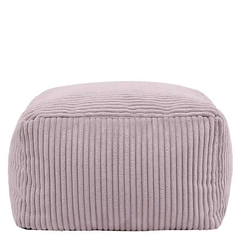 Amara Cord Quadratischer Fußhocker – Lavendel