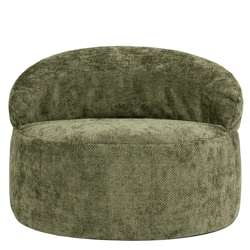 Orb Chenille Akzentstuhl Sitzsack - Olivgrün
