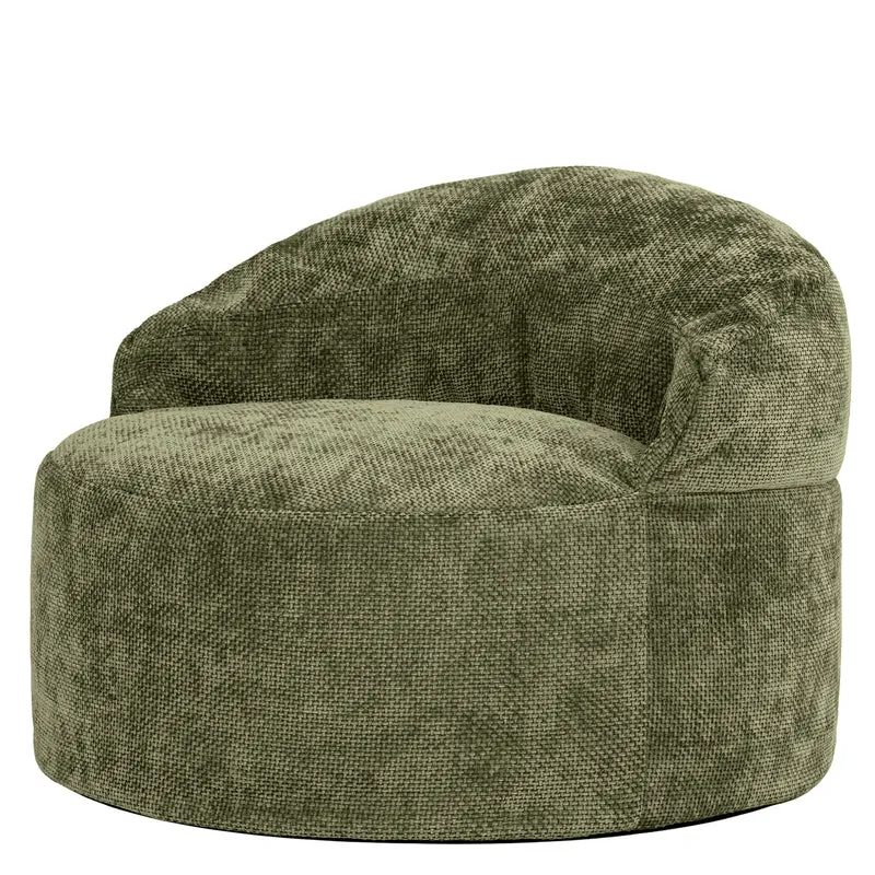 Orb Chenille Akzentstuhl Sitzsack - Olivgrün