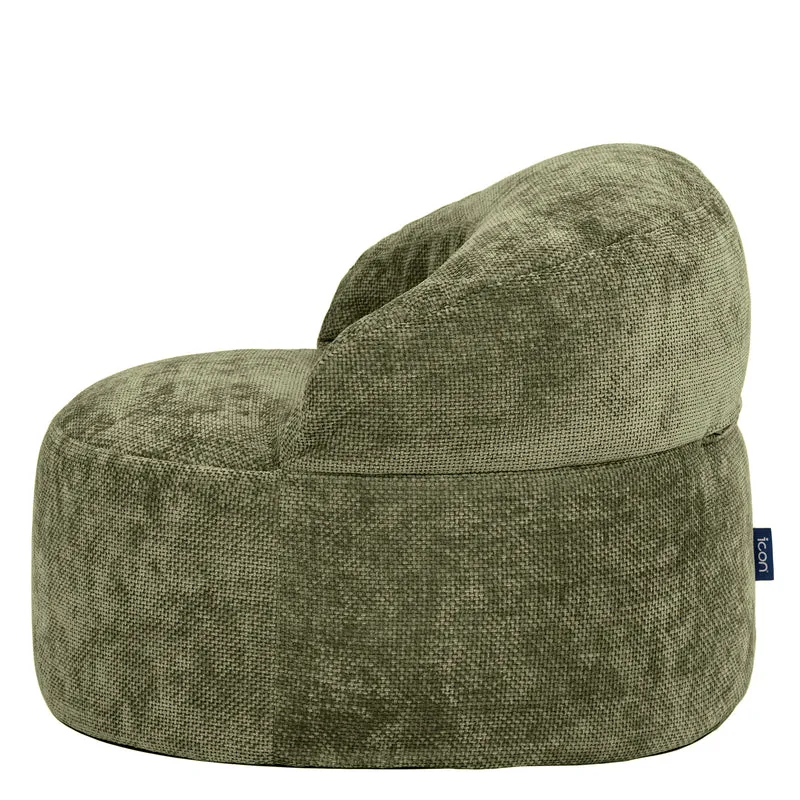 Orb Chenille Akzentstuhl Sitzsack - Olivgrün