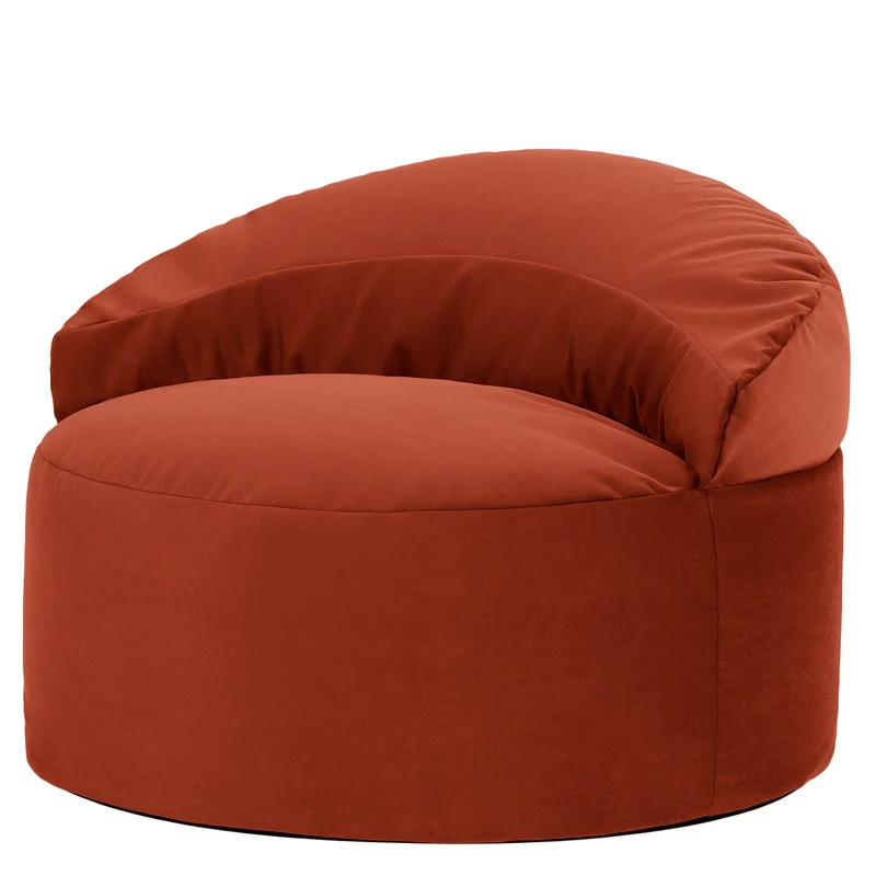 Orb Samtsessel Sitzsack - Spicy Terrakotta