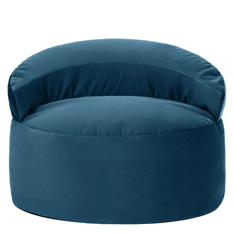 Orb Samt-Akzentstuhl-Sitzsack - Tintenblau