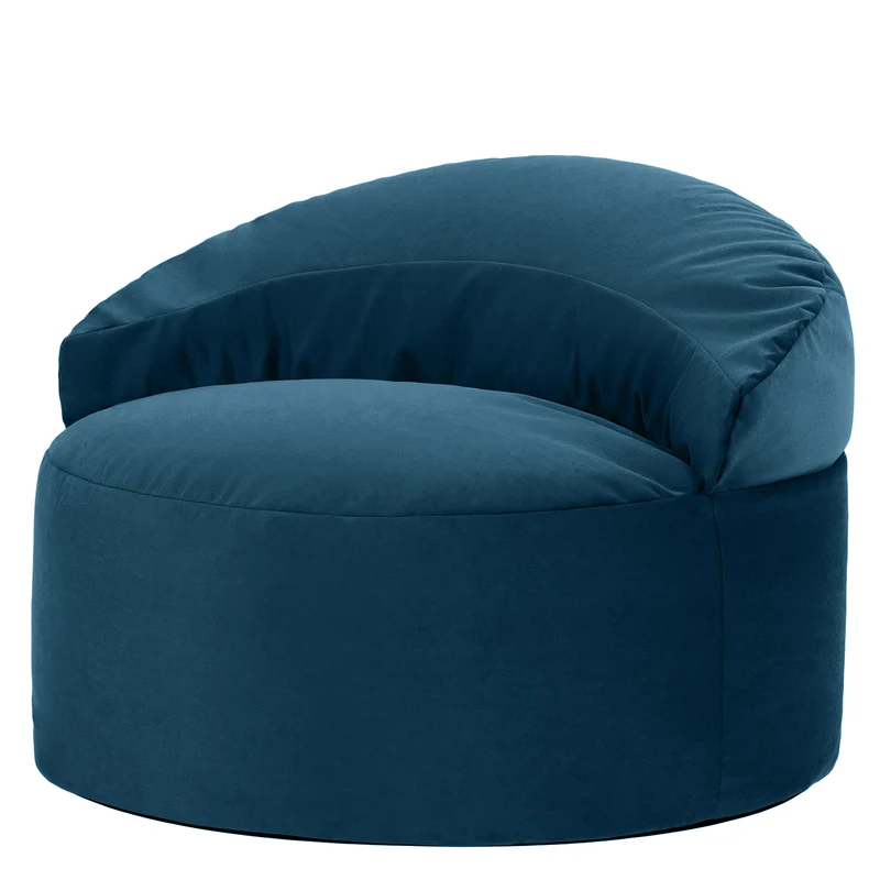 Orb Samt-Akzentstuhl-Sitzsack - Tintenblau