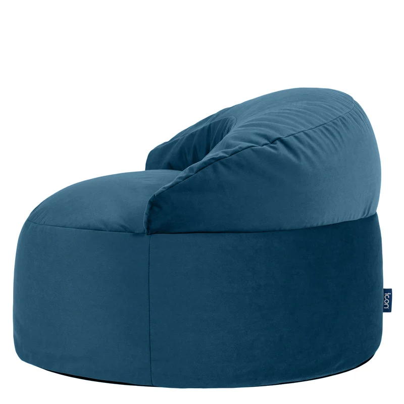 Orb Samt-Akzentstuhl-Sitzsack - Tintenblau