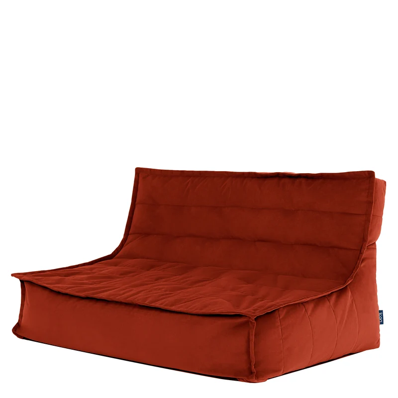 Kota Samt Sofa Sitzsack - Würziges Terrakotta
