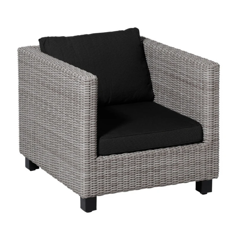 Madison loungekussenset zit 60x60cm rug 40x60cm Rib zwart