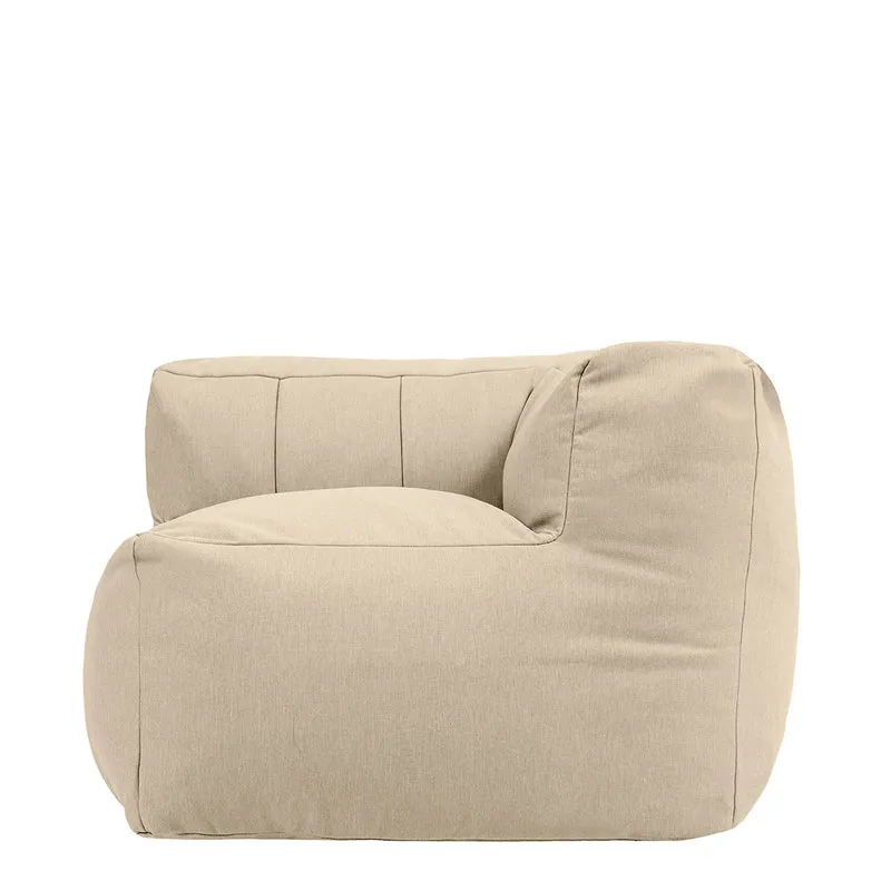 Zen Modulares Eckelement, Olefin, Steingrau