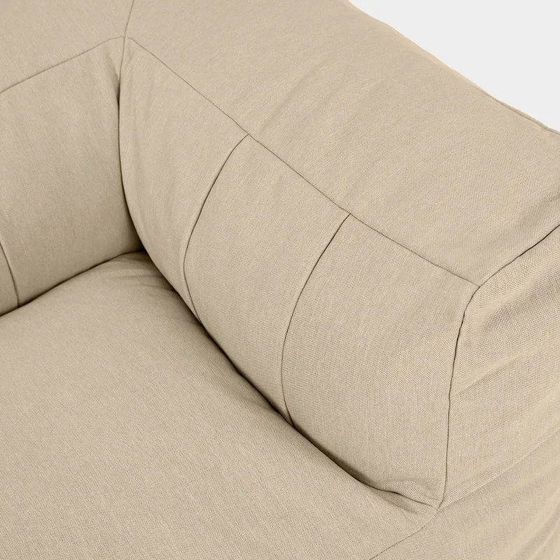 Zen Modulares Eckelement, Olefin, Steingrau