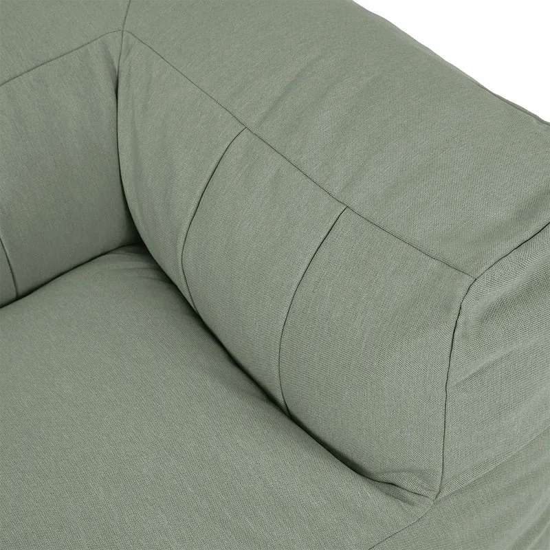 Zen Modulares Eckelement, Olefin, Salbeigrün