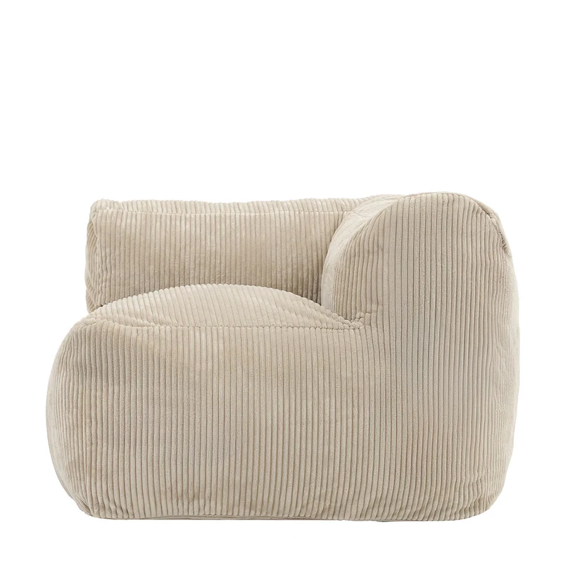 Zen Modulares Eckelement, Jumbo Cord, Natur