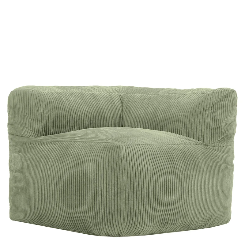 Zen Modulares Eckelement, Jumbo Cord, Salbeigrün