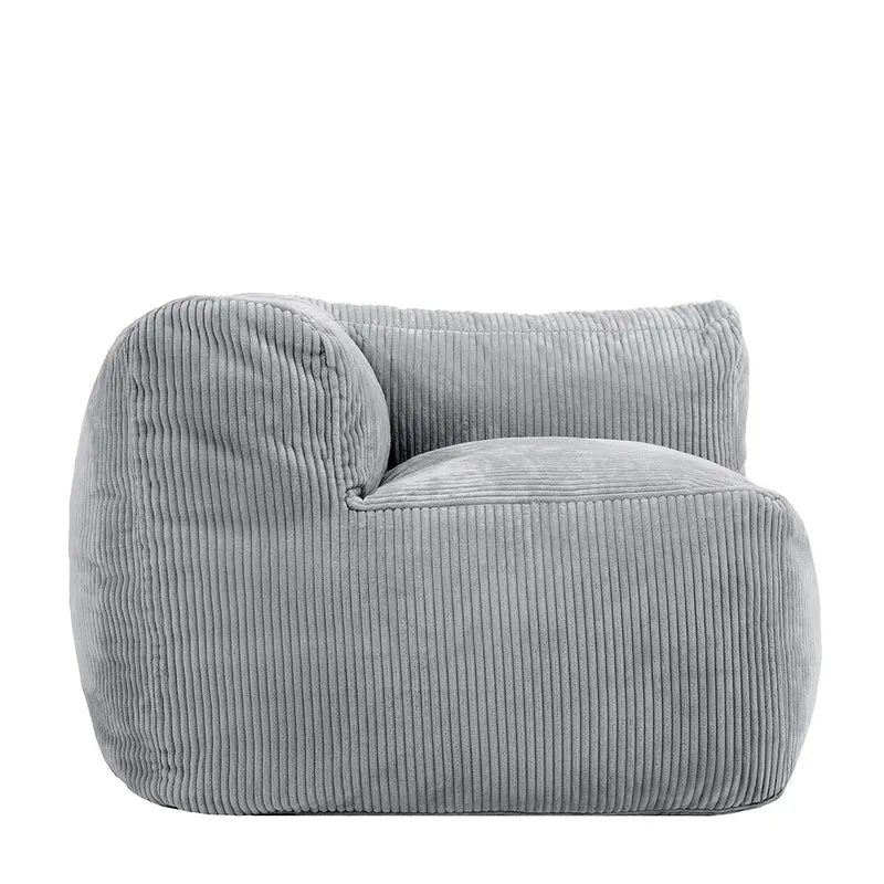 Zen Modulares Eckelement, Jumbo Cord, Grau