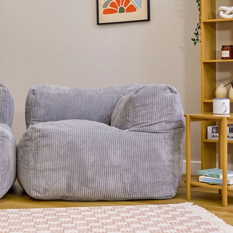 Zen Modulares Eckelement, Jumbo Cord, Grau