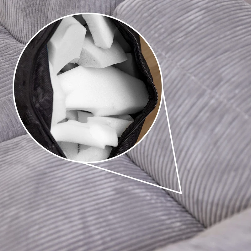 Zen Modulares Eckelement, Jumbo Cord, Grau