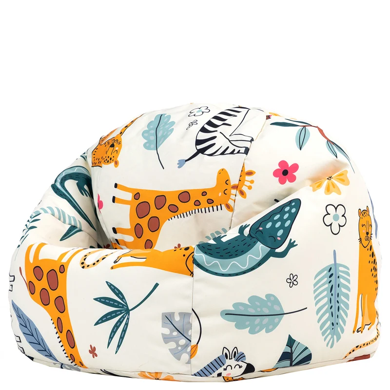 Kinder-Tier-Safari-Muster-Sitzsack – Klassik