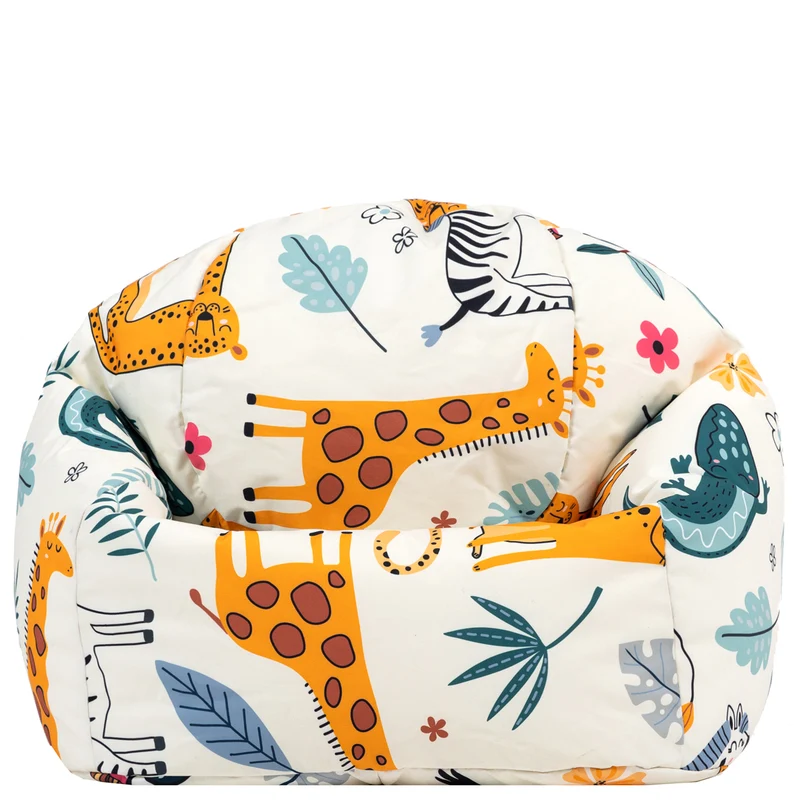 Kinder-Tier-Safari-Muster-Sitzsack – Klassik