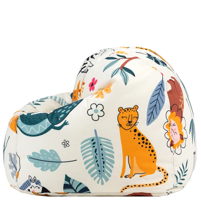 Kinder-Tier-Safari-Muster-Sitzsack – Klassik