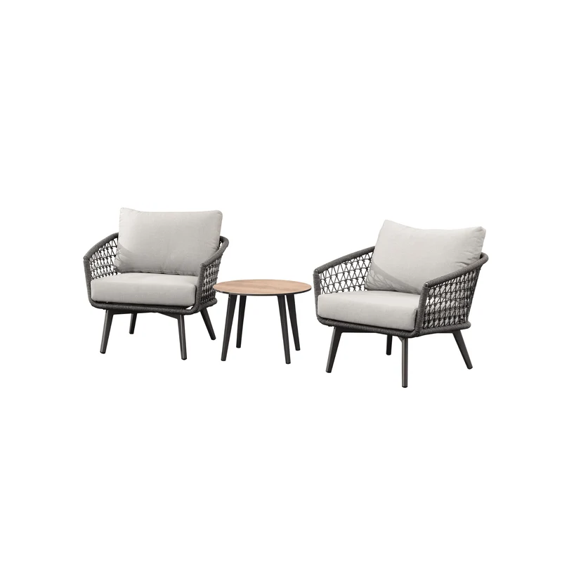Boender Outdoor Fiji tuinset 2 personen 3-delig aluminium met ropes