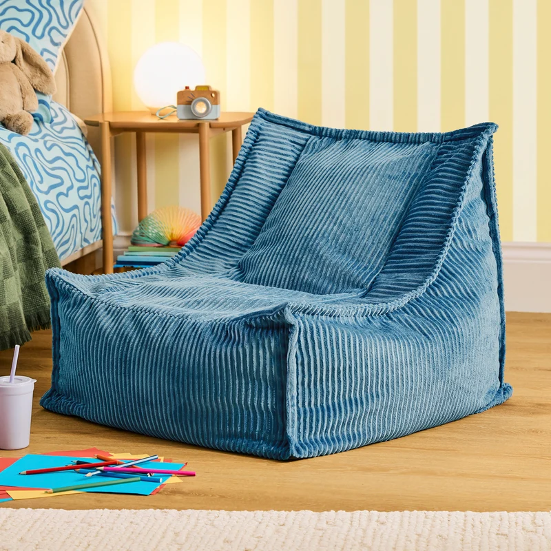 Kids Alto Cord Sitzsack - Denim Blau