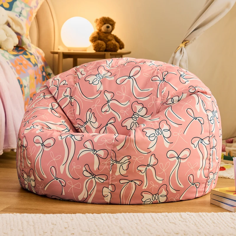 Kids XL Kingston Bow Print Classic Bean Bag