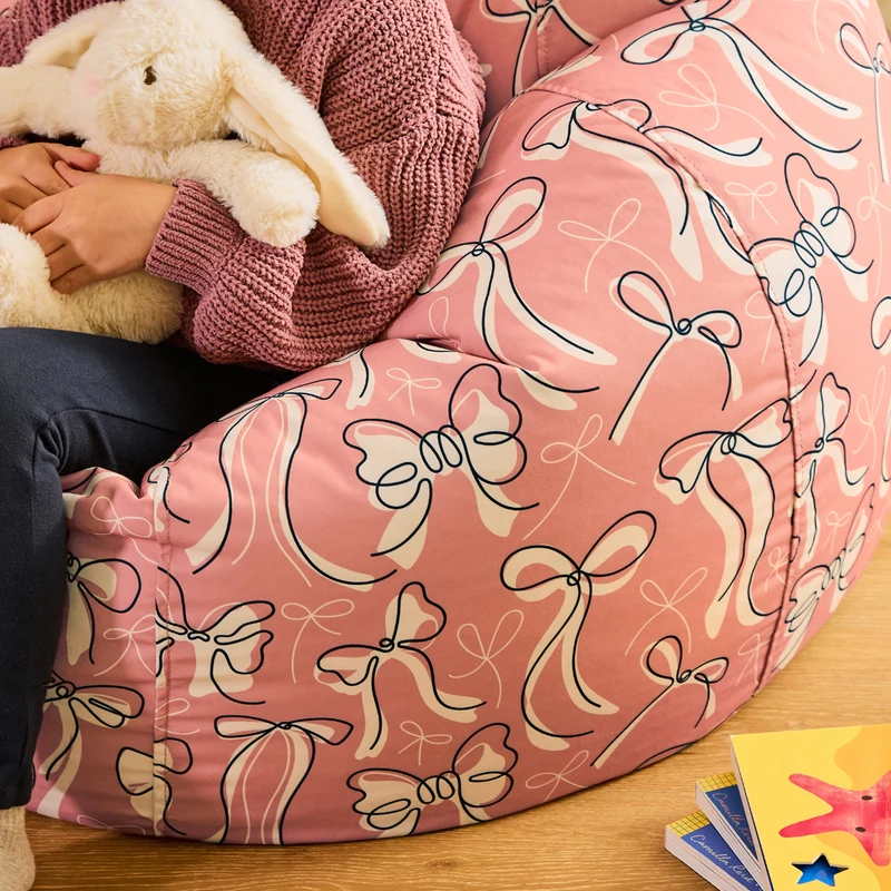 Kids XL Kingston Bow Print Classic Bean Bag