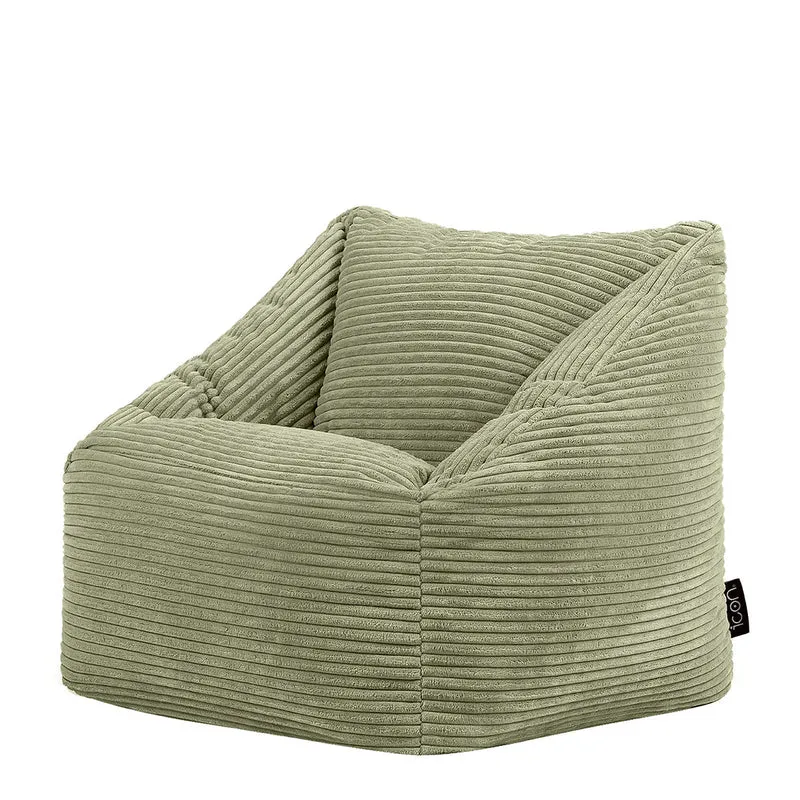 Morgan Sessel-Sitzsack für Kinder, Cord, Salbeigrün