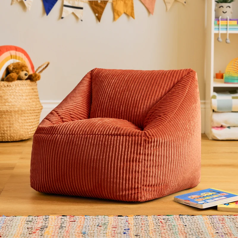 Natalia Sessel-Sitzsack für Kinder, Cord, Terrakotta