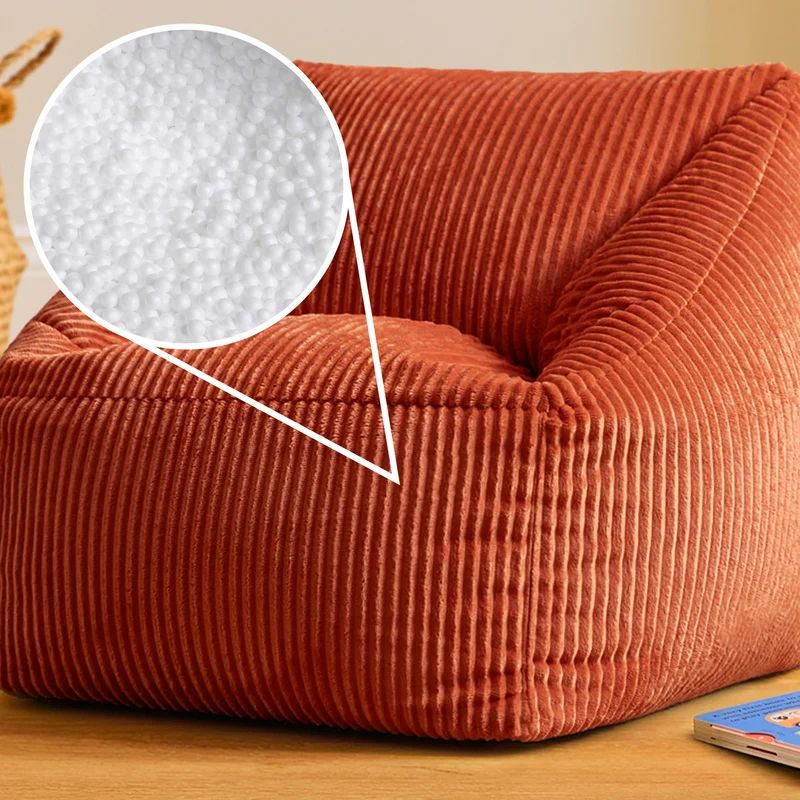 Natalia Sessel-Sitzsack für Kinder, Cord, Terrakotta
