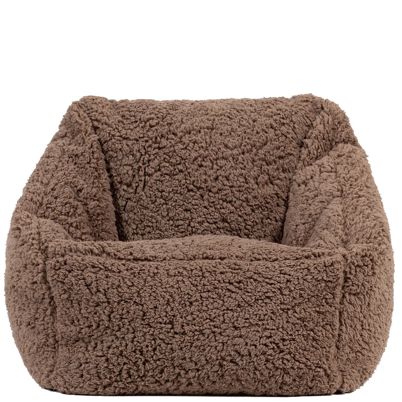 Natalia Sessel-Sitzsack für Kinder, Teddy-Fleece, Mokka-Braun