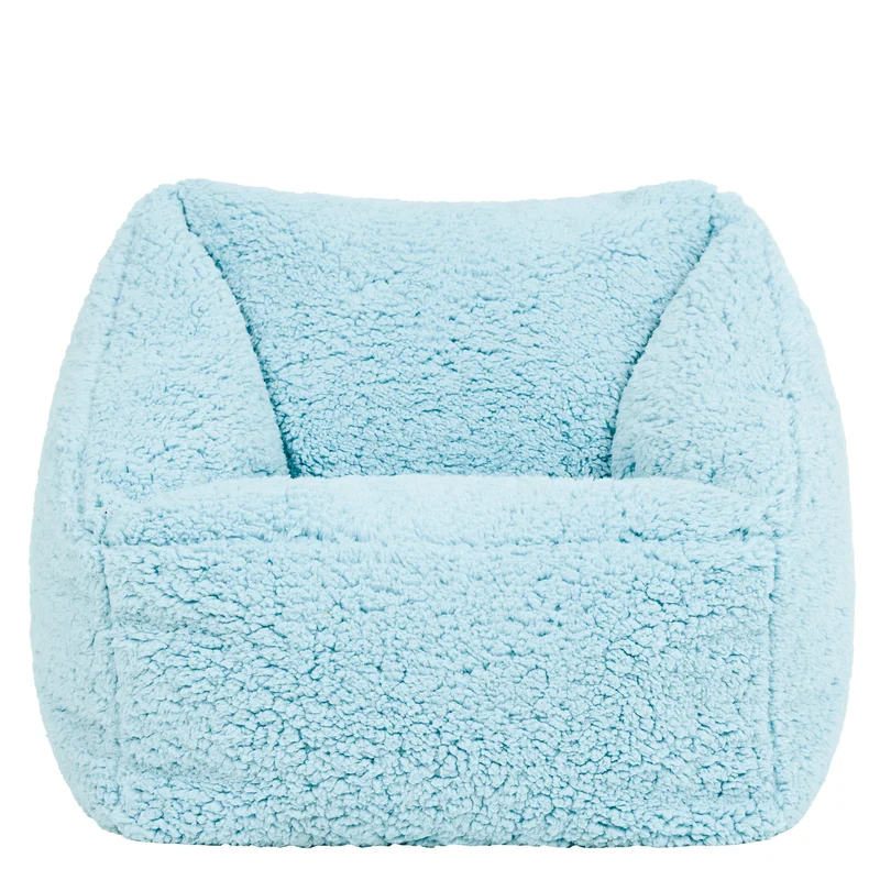Kinder Natalia Teddy-Fleece-Sessel Sitzsack - Hellblau