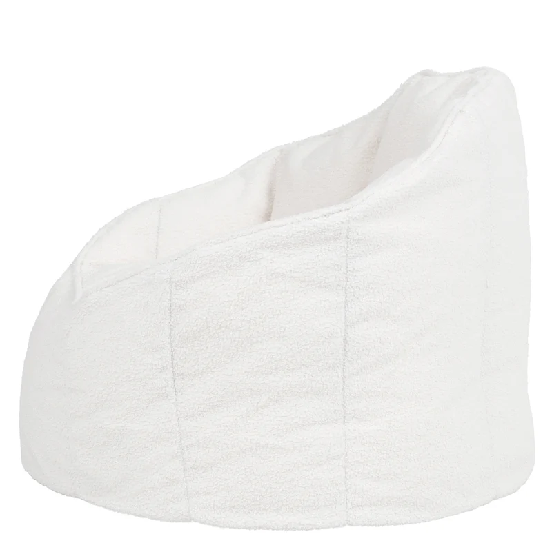 Sirena Bouclé Sitzsack-Akzentstuhl – Elfenbein