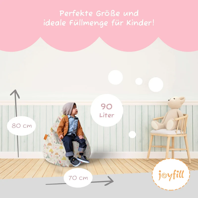 Sitzsack für Kinder (EPS gefüllt | 90L)