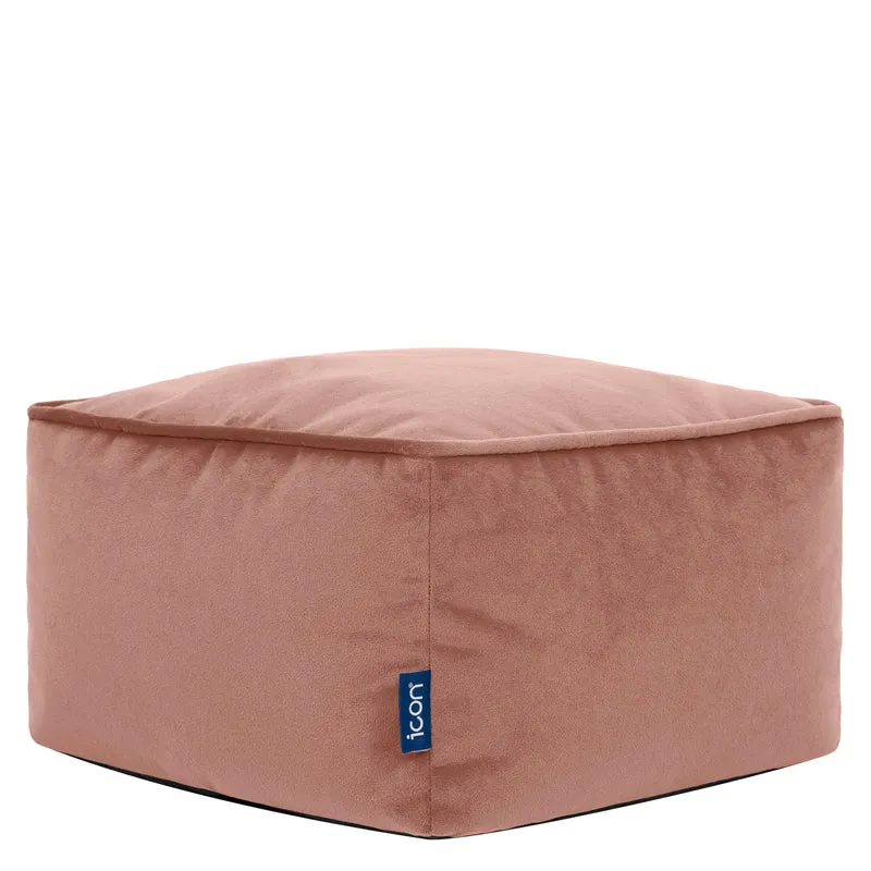 Amara Samt-Fußhocker, Rosa
