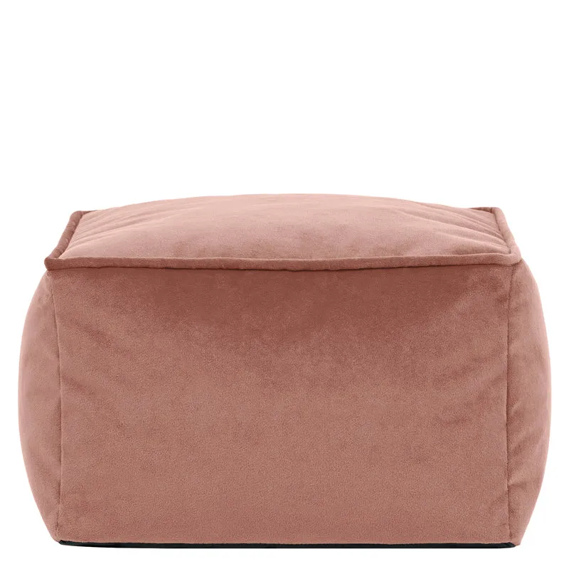 Amara Samt-Fußhocker, Rosa