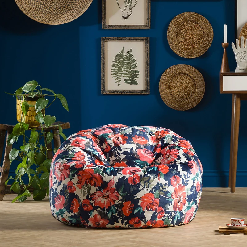 Icon® Bright Florals Klassischer Samt-Sitzsack