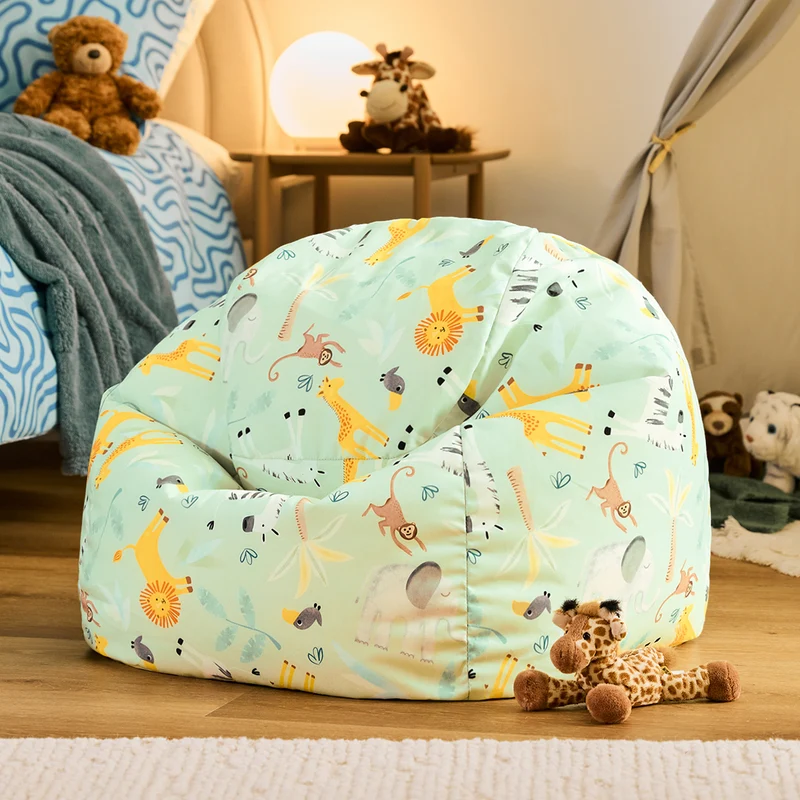 Kinder-Tier-Safari-Muster-Sitzsack – Klassik