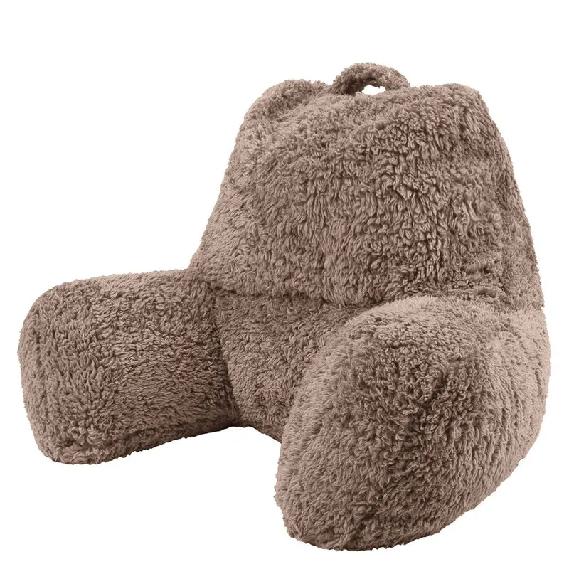 Stützkissen, Teddy Fleece, Mokka-Braun
