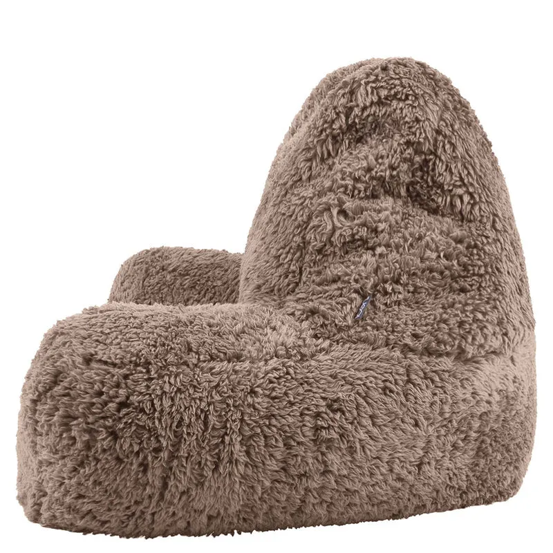 Stützkissen, Teddy Fleece, Mokka-Braun