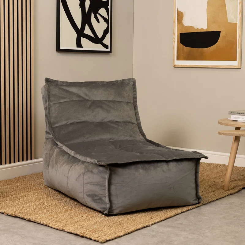 Dolce Samt-Lounger, Dunkengrau