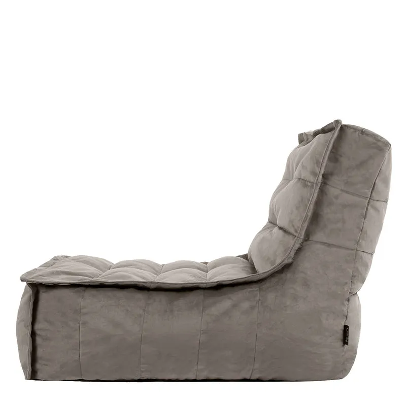 Dolce Samt-Lounger, Dunkengrau