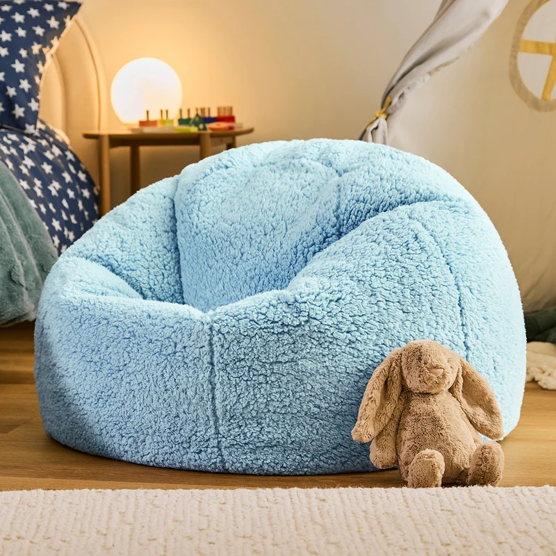 Kinder XL Kingston Teddyfleece Klassischer Sitzsack - Eisblau